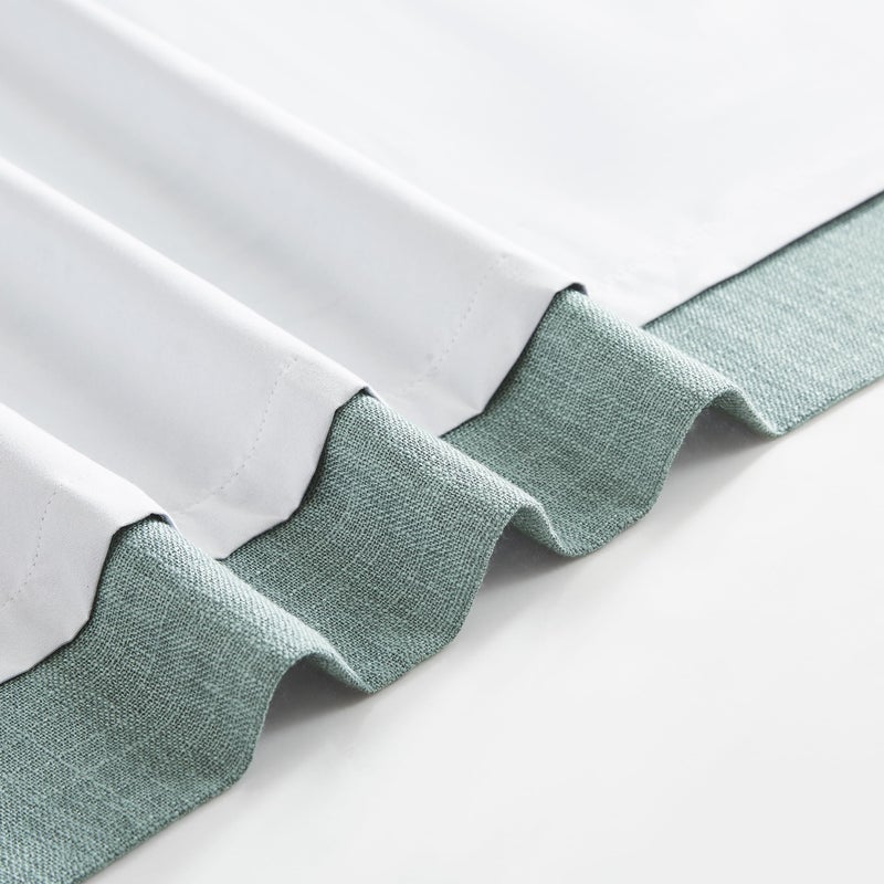 WEST LAKE Short Bailey Pinch Pleated Blackout Curtain Panels with Liners 63 Inches Long for Bedroom Mineral Green Textured Fabric Drapes with Back Tabs Thermal Insulating Window Treatment 40""Wx63""Lx2 - Image 5