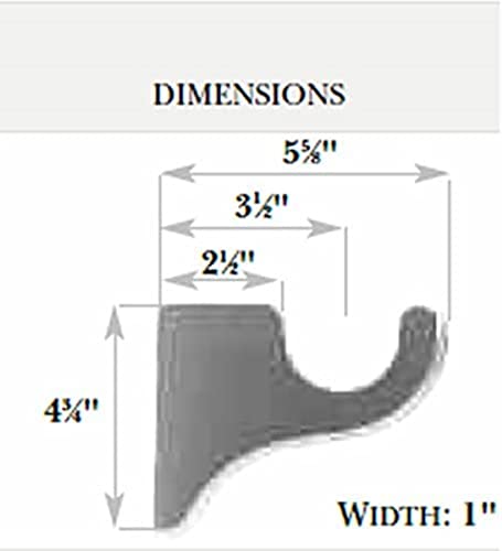 Kirsch Wood Trends Classics 3 1/2" Return Bracket for 2" Pole, Unfinished (MPN# 5503EG091) - Image 2