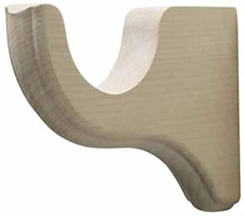 Kirsch Wood Trends Classics 3 1/2" Return Bracket for 2" Pole, Unfinished (MPN# 5503EG091) - Image 5