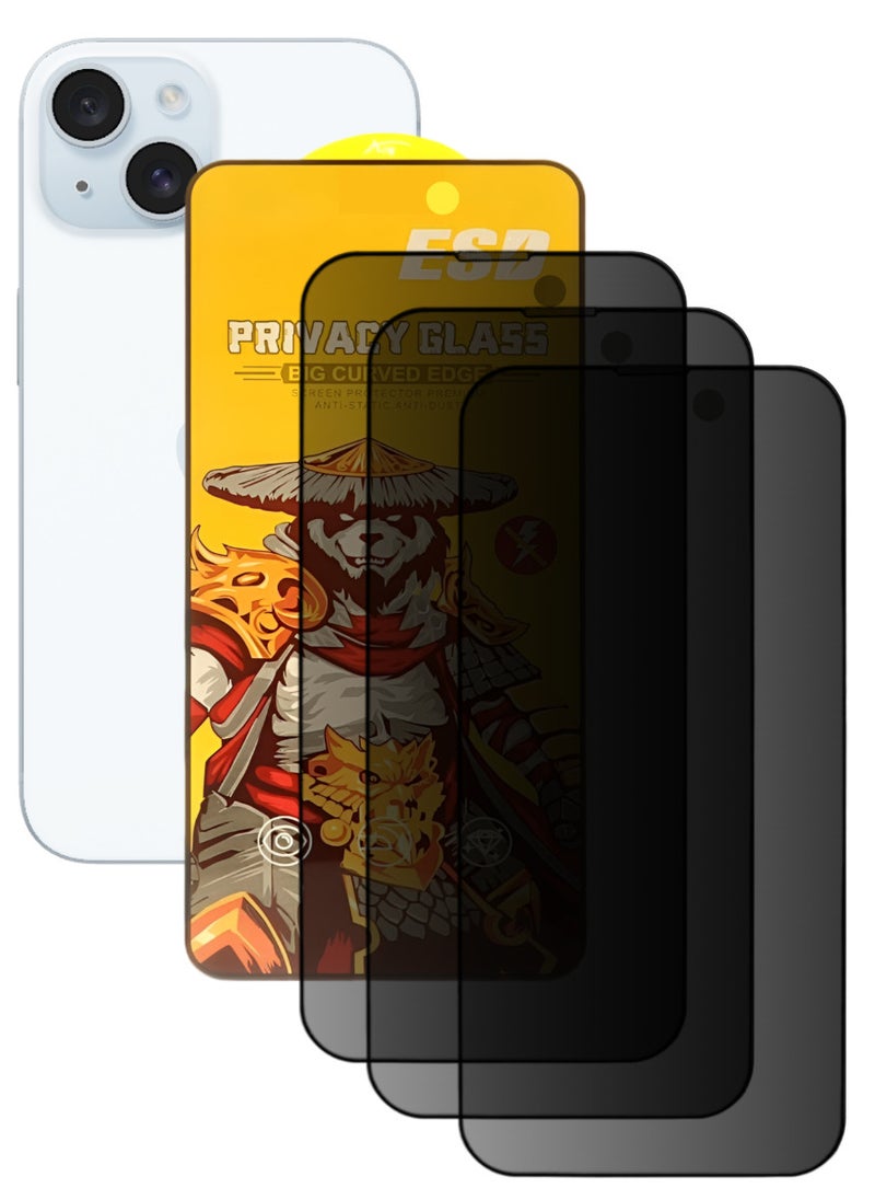 اي اس دي ثلاث قطع، واقي شاشة عالي الجودة لهاتف ايفون 15 بلس - Image 1