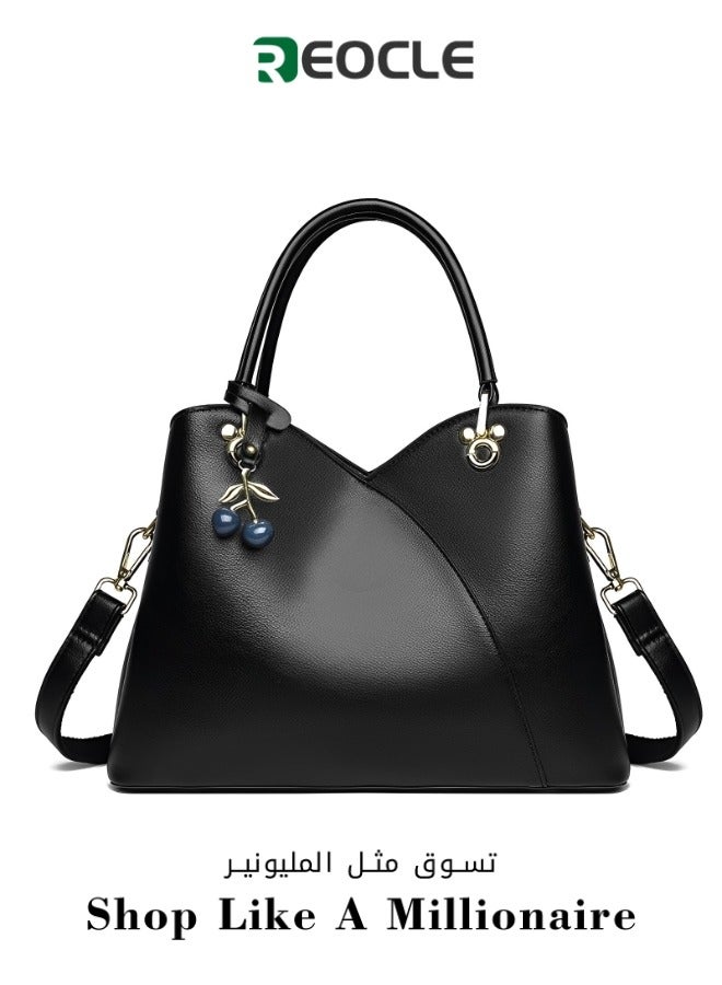 REOCLE Women's Handbag Shoulder Tote Bags with Large Capacity & Adjustable Strap & Versatile Style & Premium Fabric Top Handle Satchel  - Image 1