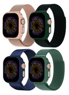 CATANES 4 Pack Stainless Steel Milanese Loop Compatible with Apple Watch Band 42mm 44mm 45mm 49mm men and women Mesh Loop Magnetic Clasp Replacement for iWatch Bands Ultra2/Ultra/Series 9 8 7 SE 6 5 4 3 2 1  - Image 2
