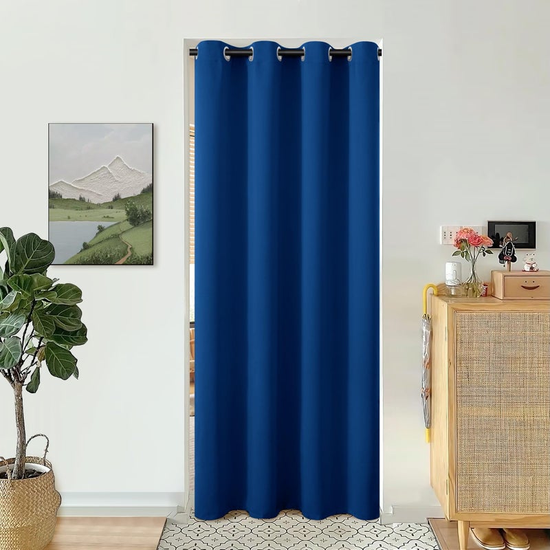 BGment Bgress Royal Blue Door Stain 80 بوصة الطول لخزانة غرفة نوم المدخل ستارة الخصوصية الحرارية معزولة معزولة - Image 1