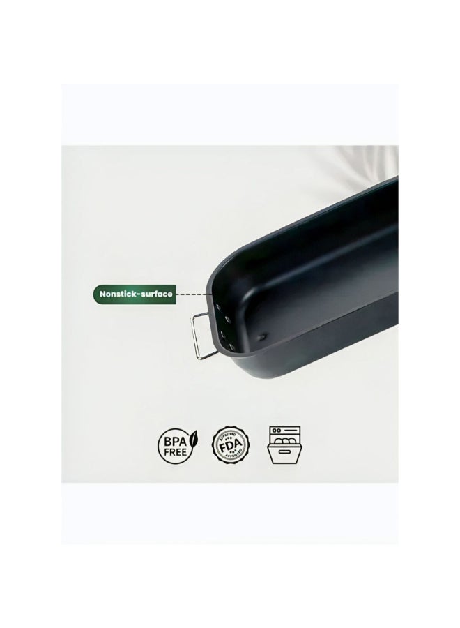 بينجوين طقم صواني تحمير مع مقبض بطبقة مانعة للالتصاق 3 قطع أسود 43.3 x 8.5 x 28.3 سم D311F1 - Image 2