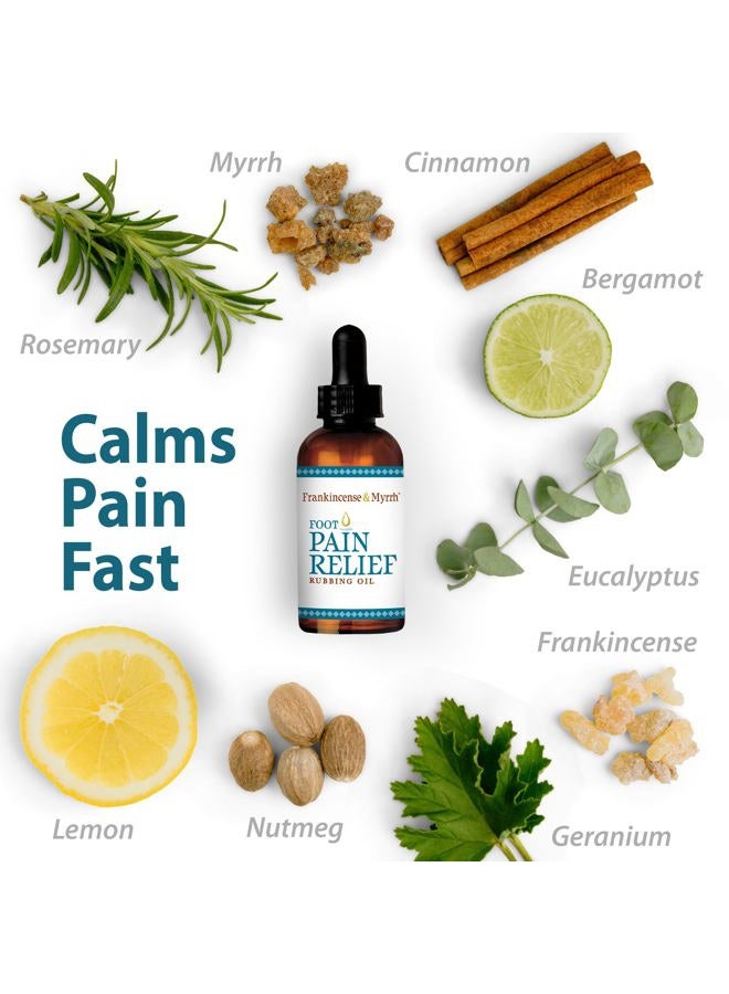 Frankincense & Myrrh Frankincense and Myrrh Foot Pain Relief Rubbing Oil, Neuropathy Pain Relief for feet, Frankincense Essential Oil, Diabetic Lotion & Cream, Nerve, Neuropathy & Restless Legs Syndrome, Maximum Strength - Image 3