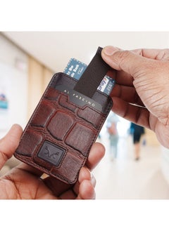 AL FASCINO Leather Credit Card Holder Leather Wallet For Men Slim Minimalist Front Pocket Slim Wallet For Men Leather Wallets For Men Wallets For Men Leather Original Rfid Wallet For Men  - Image 2