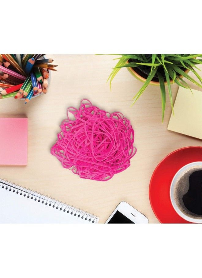Better Office Products - 200 Pink Rubber Bands By Better Office Products Size 33 200 Bag Hot Pink Rubber Bands - Image 1