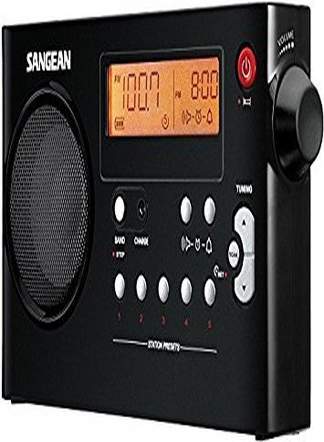 Sangean PR-D7BK FM/AM Compact Digital Tuning Portable Receiver, Black - Image 2