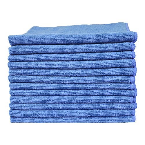 Eurow Utility 240 GSM Terry Weave Microfiber Cleaning Towels for Home, Auto, Boat, RV, Garage, Shop, Streak-Free, Scratch-Free, Reusable, Multi-Surface, Ultra Absorbent, 16x16 Inch, 12-Pack, Blue - Image 3