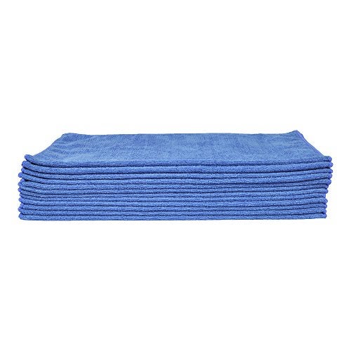 Eurow Utility 240 GSM Terry Weave Microfiber Cleaning Towels for Home, Auto, Boat, RV, Garage, Shop, Streak-Free, Scratch-Free, Reusable, Multi-Surface, Ultra Absorbent, 16x16 Inch, 12-Pack, Blue - Image 5