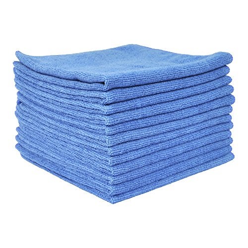 Eurow Utility 240 GSM Terry Weave Microfiber Cleaning Towels for Home, Auto, Boat, RV, Garage, Shop, Streak-Free, Scratch-Free, Reusable, Multi-Surface, Ultra Absorbent, 16x16 Inch, 12-Pack, Blue - Image 2