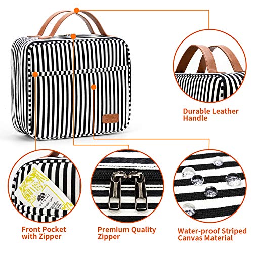 Bosidu Hanging Travel Toiletry Bag, Large Capacity Cosmetic Travel Toiletry Organizer for Women with 4 Compartments & 1 Sturdy Hook, Perfect for Daily Use/Christmas - Image 4