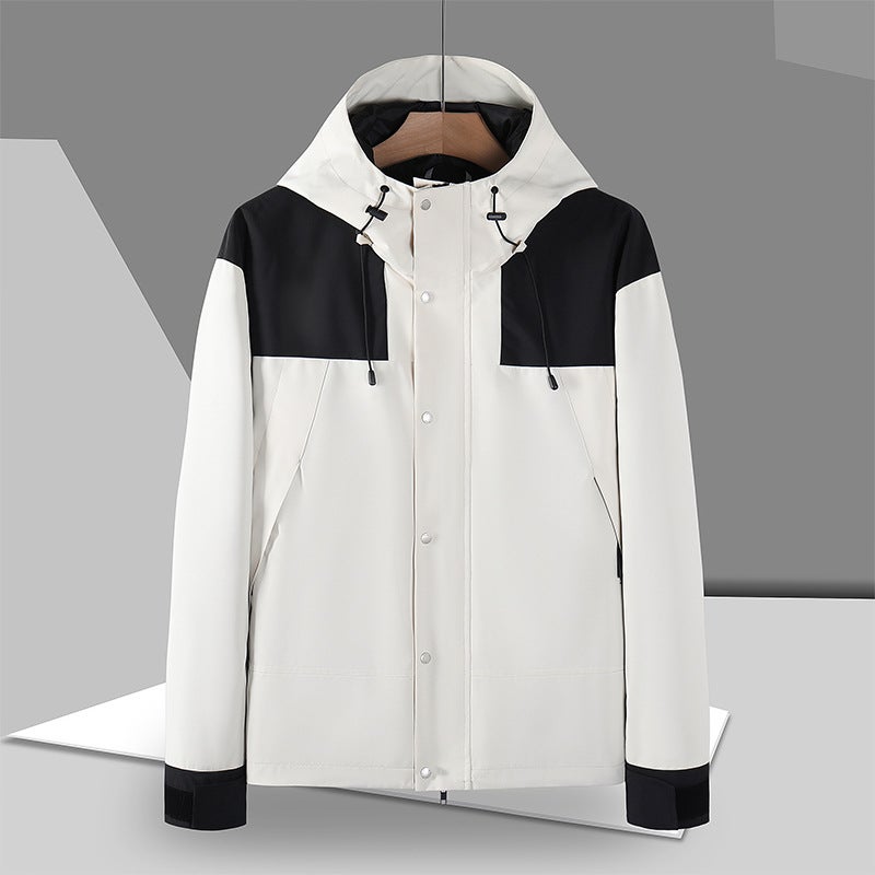 Windproof Waterproof Mountaineering Travel Outdoor Single Jacket Jacket Couple Jacket Sportswear Color Matching - Image 2