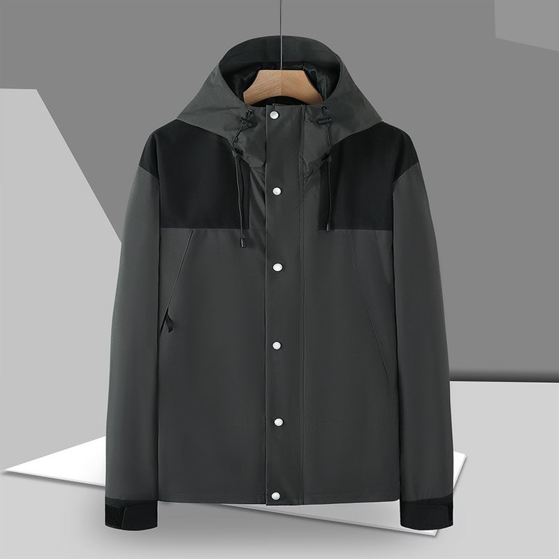 Windproof Waterproof Mountaineering Travel Outdoor Single Jacket Jacket Couple Jacket Sportswear Color Matching - Image 3