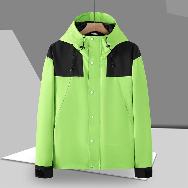 Windproof Waterproof Mountaineering Travel Outdoor Single Jacket Jacket Couple Jacket Sportswear Color Matching - Image 1