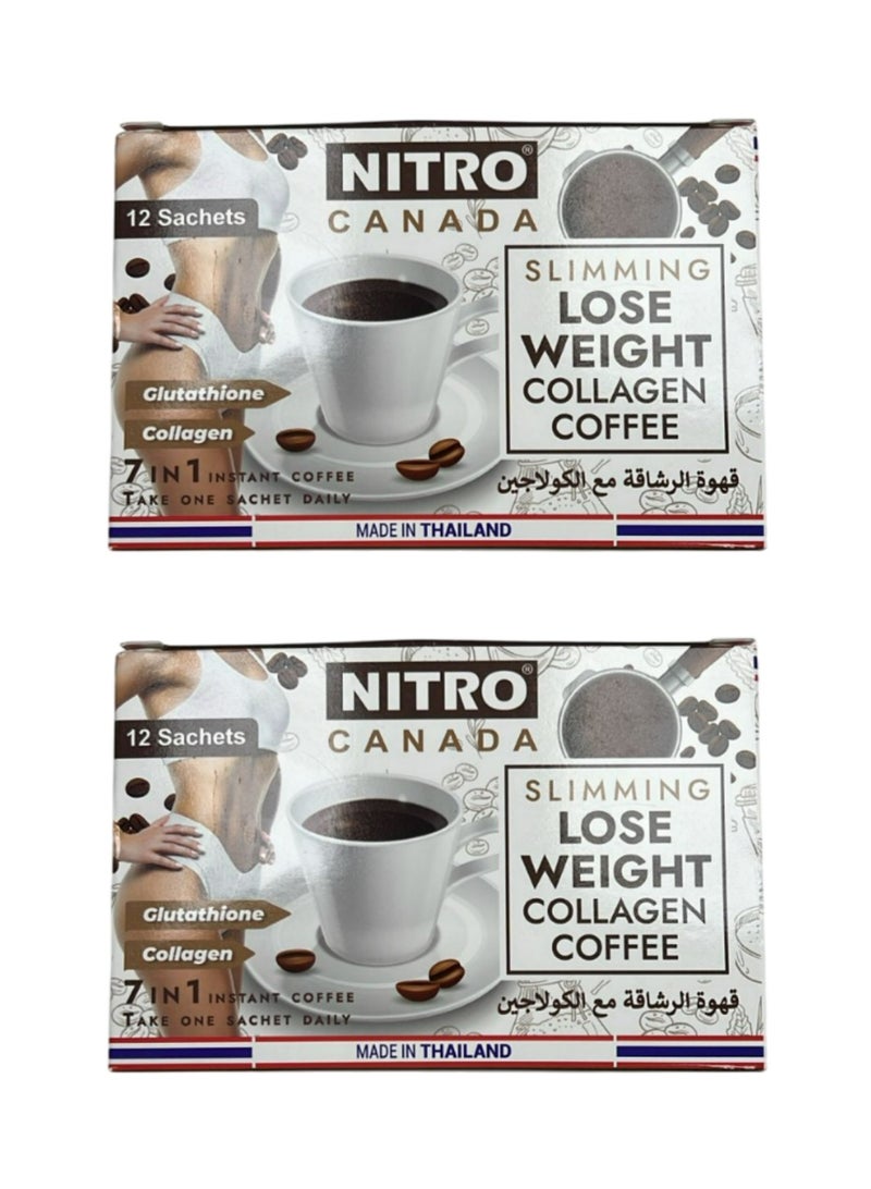 NITRO CANADA Slimming Lose Weight Collagen Coffee 2 Pcs