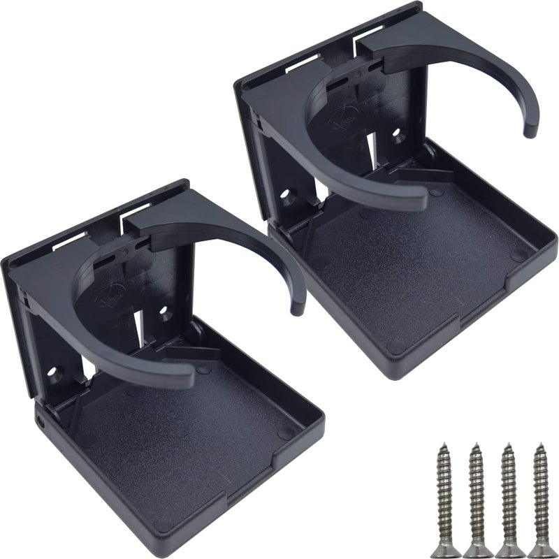 YOOHUA 2PCS Cup Holder Folding Drink Holders Car Cup Holder for Caravan Trucks Car RVs Vans Marine Boat Home Office