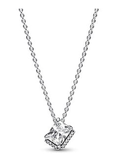 Pandora Rectangular Sparkling Halo Collier