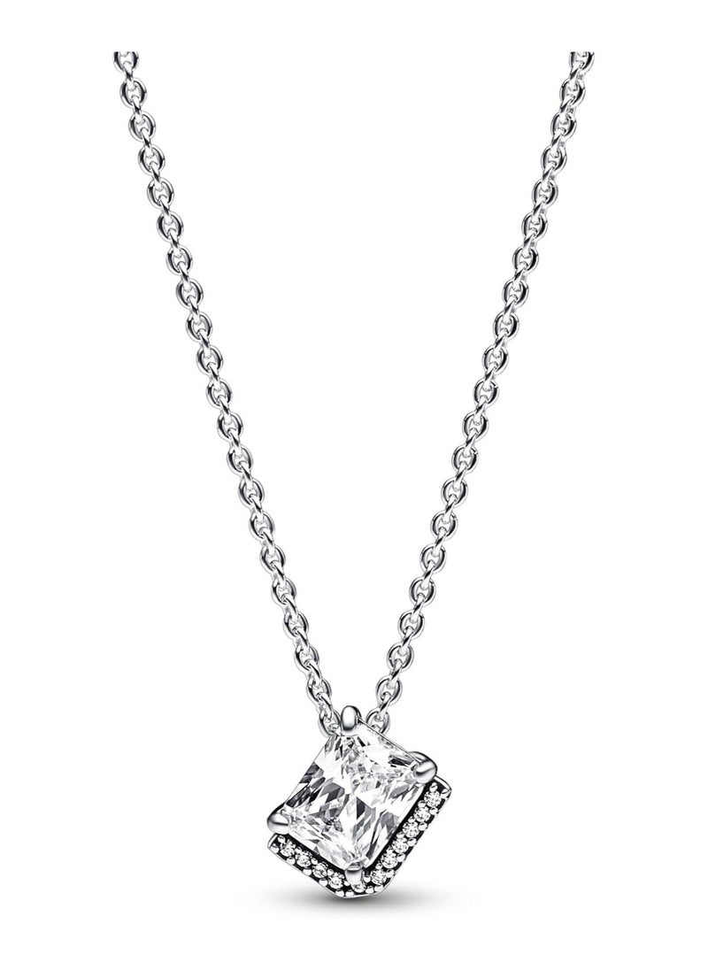 Pandora Violet - Pandora Rectangular Sparkling Halo Collier - Image 1