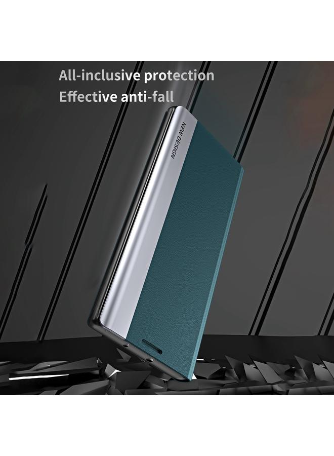 S-TOP Case For Samsung Galaxy S24 Ultra 5G Side Electroplated Adsorption Leather Phone Case - Image 5