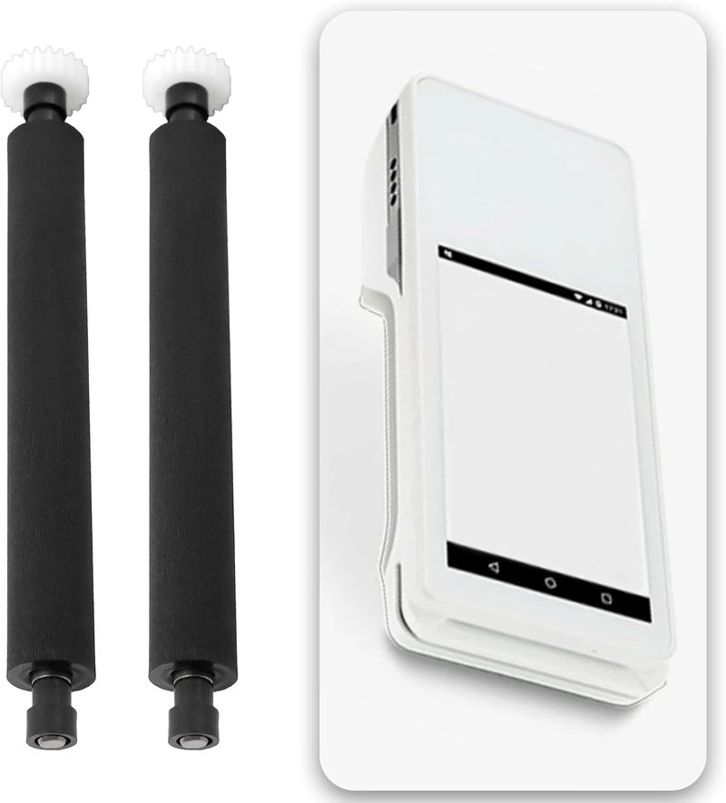 Briny River 2pcs 21T 64mm Mini POS Paper Roller Printer Roller Compatible with Clover Flex Printer Roller Thermal Printer Z-line Z8 Z9 Z11 - Image 1