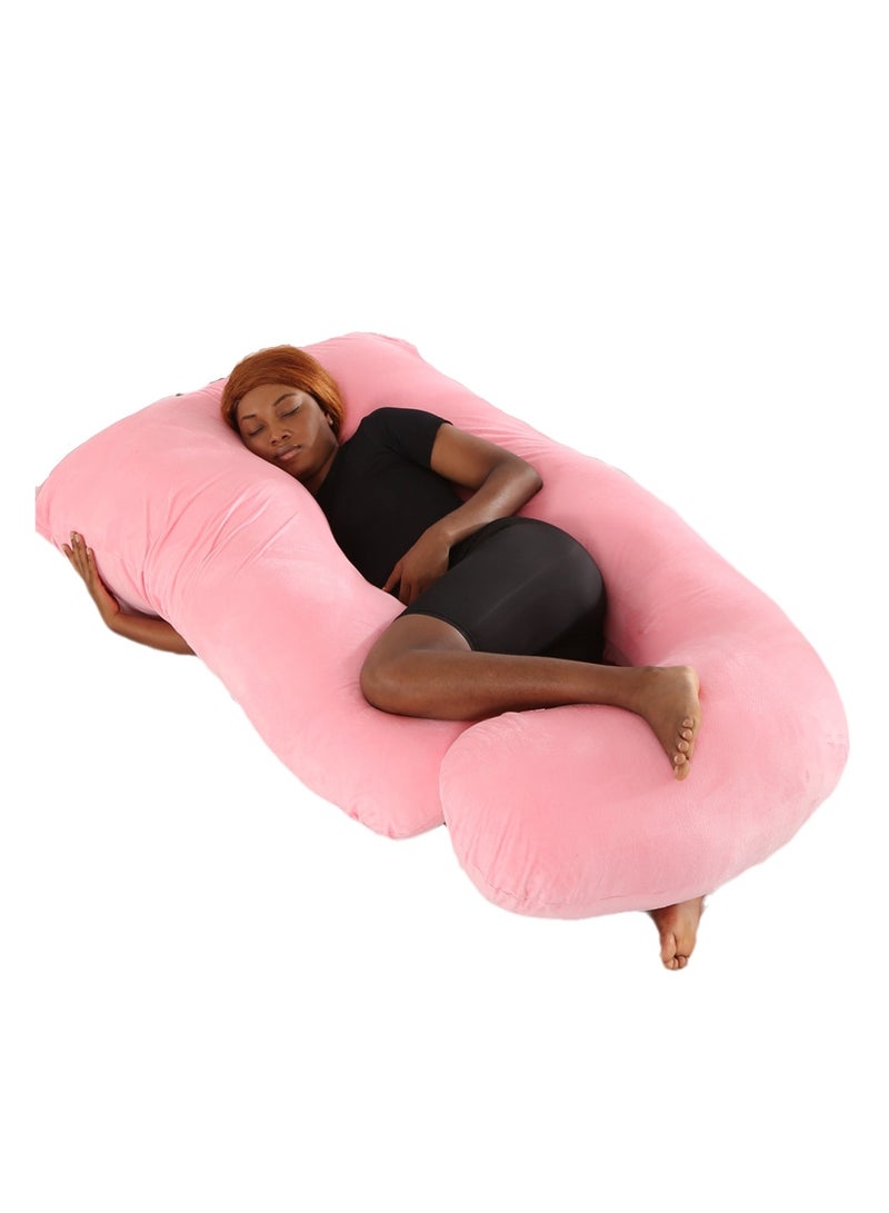 Crystal Velvet Maternity Pillow Maternity Belly Support Pillow Core Side Sleeping Pillow Waist Support Pillow - Image 1