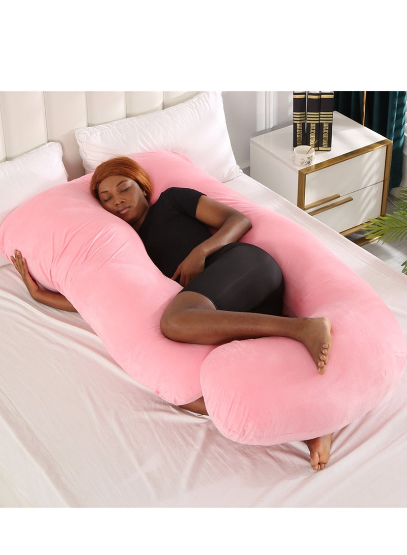 Crystal Velvet Maternity Pillow Maternity Belly Support Pillow Core Side Sleeping Pillow Waist Support Pillow - Image 2