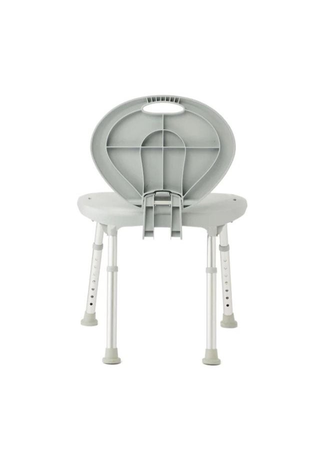 3W Healthcare 3W Shower Chair, Shower Chair with Backrest, Adjustable Height, Compact Shower Chair for Adults, Seniors, Handicap, Pregnant Women  - Image 3