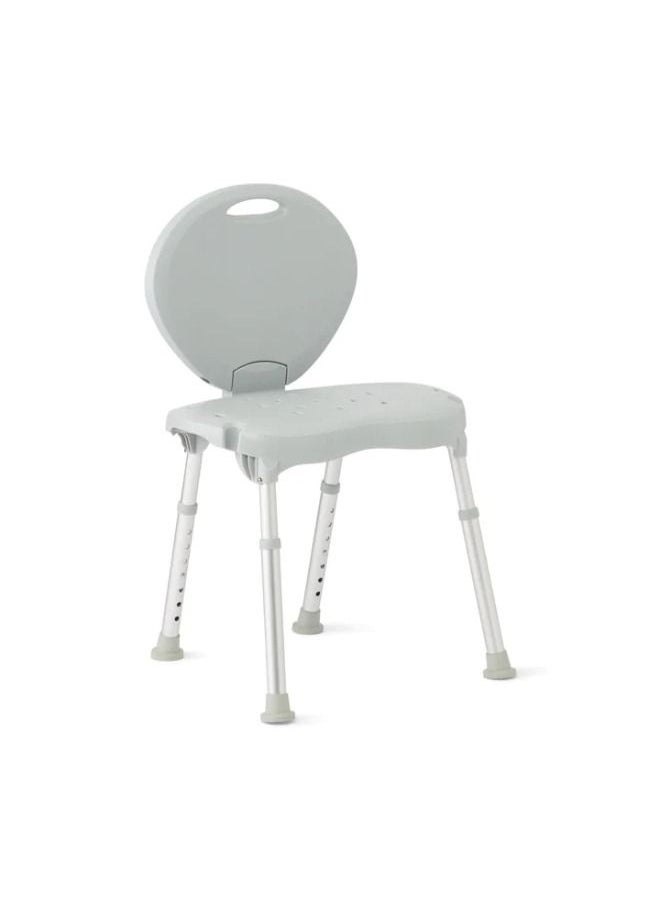 3W Healthcare 3W Shower Chair, Shower Chair with Backrest, Adjustable Height, Compact Shower Chair for Adults, Seniors, Handicap, Pregnant Women  - Image 2
