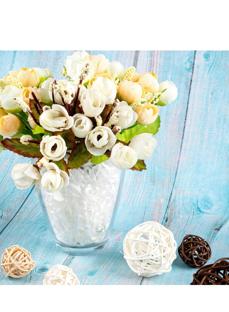 100 جرام حشو ورق رافيا – أبيض ورق مموج مقصوص لتغليف الهدايا والسلال والأعمال اليدوية - Image 5