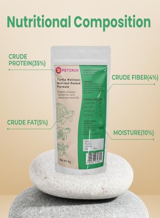 Petcrux Premium Pellet Turtle Food for All Life Stages Contains Fish,1Kg (Buy 1 Get 1 Free) - Image 2