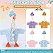 SilTriangle 4 Set 7 Inch Mini Desk Goose Knitted Outfits Cute Magnetic Goose Key Holder Multiple Colors Clothes for Home Office Magnetic Duck Statue Table Desk Key Holder Decor GiftsBright - Image 4