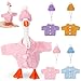 SilTriangle 4 Set 7 Inch Mini Desk Goose Knitted Outfits Cute Magnetic Goose Key Holder Multiple Colors Clothes for Home Office Magnetic Duck Statue Table Desk Key Holder Decor GiftsBright - Image 2