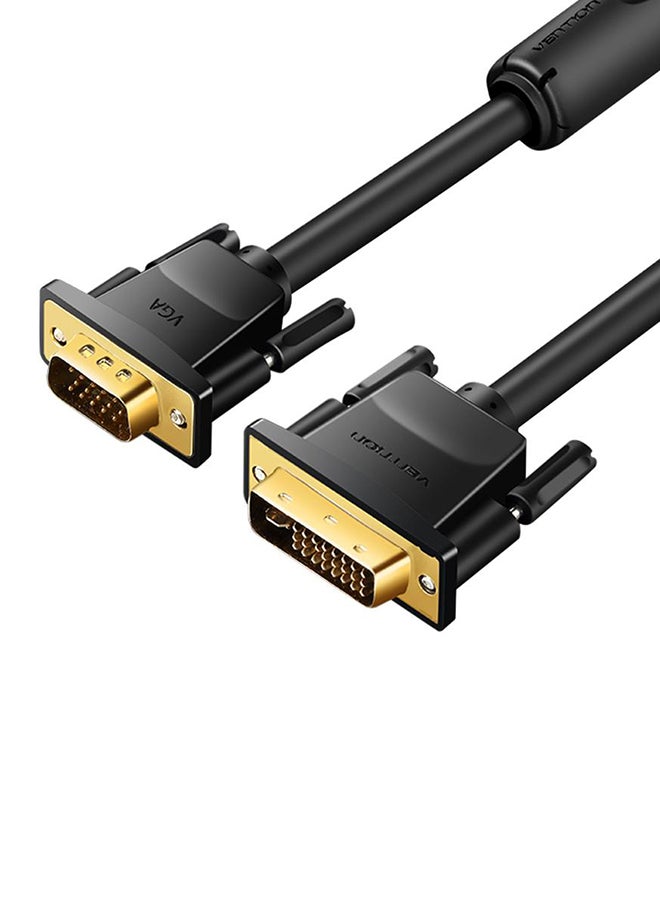 كابل محول فينشين بمنفذ 24+5 DVI ذكر إلى منفذ VGA ذكر أسود - Image 1