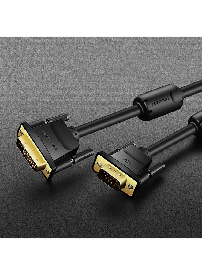 كابل محول فينشين بمنفذ 24+5 DVI ذكر إلى منفذ VGA ذكر أسود - Image 2