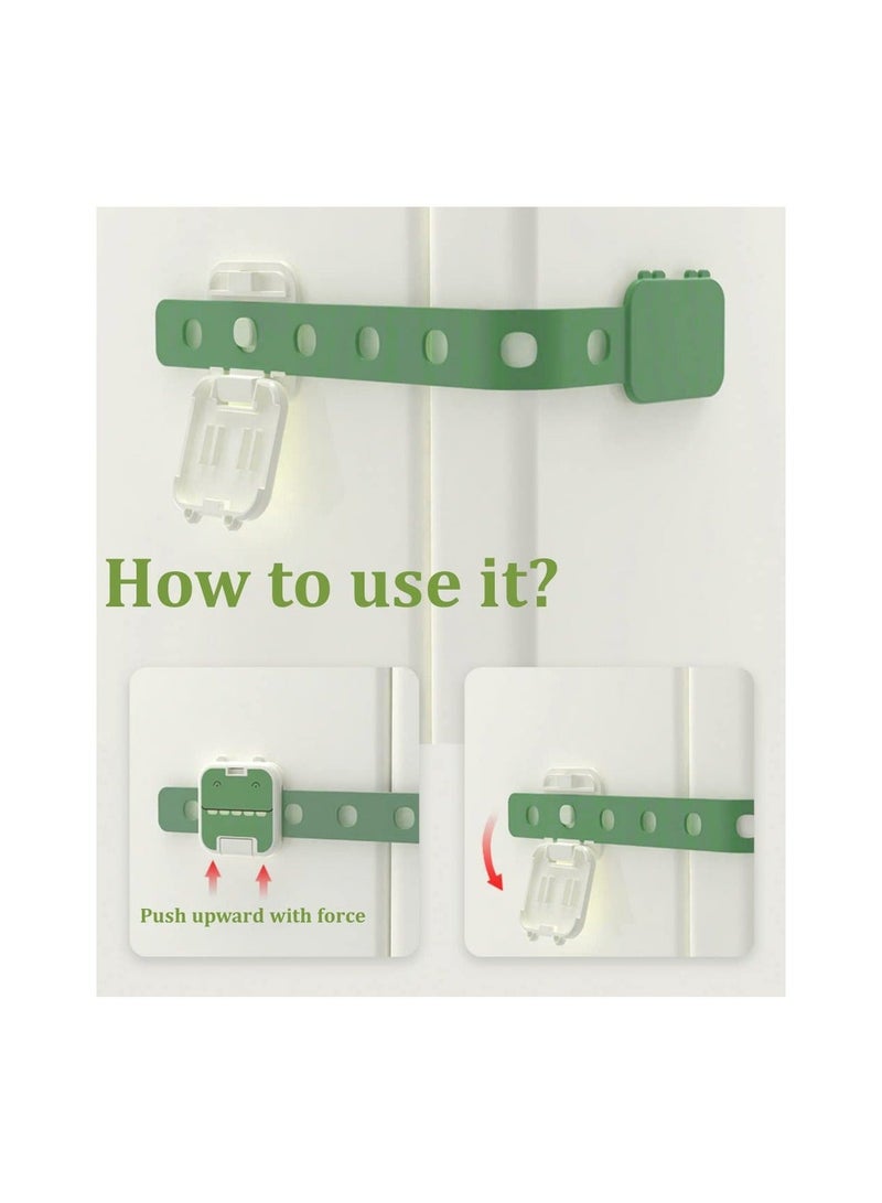 Captaintech Adjustable Child Safety Locks, Colorful Child Safety Cupboard Locks, Baby Cabinet Locks for Cabinets, Drawers, Appliances, Closet, Dressers, Microwave Ovens, Fridge No Tools Needed(15 Pcs ) - Image 4