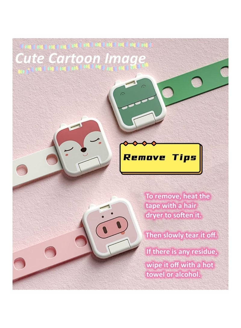 Captaintech Adjustable Child Safety Locks, Colorful Child Safety Cupboard Locks, Baby Cabinet Locks for Cabinets, Drawers, Appliances, Closet, Dressers, Microwave Ovens, Fridge No Tools Needed(15 Pcs ) - Image 5