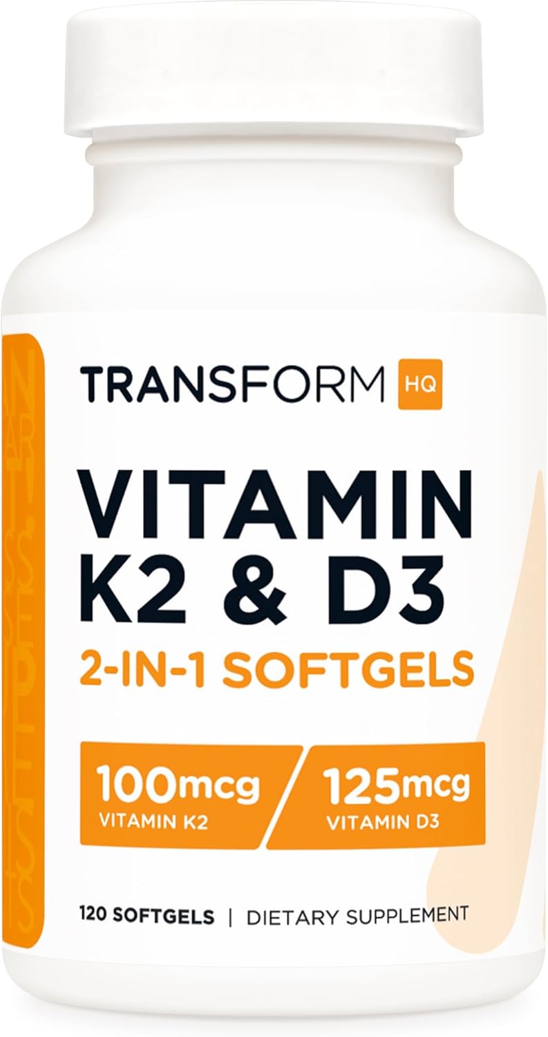 TransformHQ كبسولات فيتامين K2 و D3 120 عدداً - Image 1