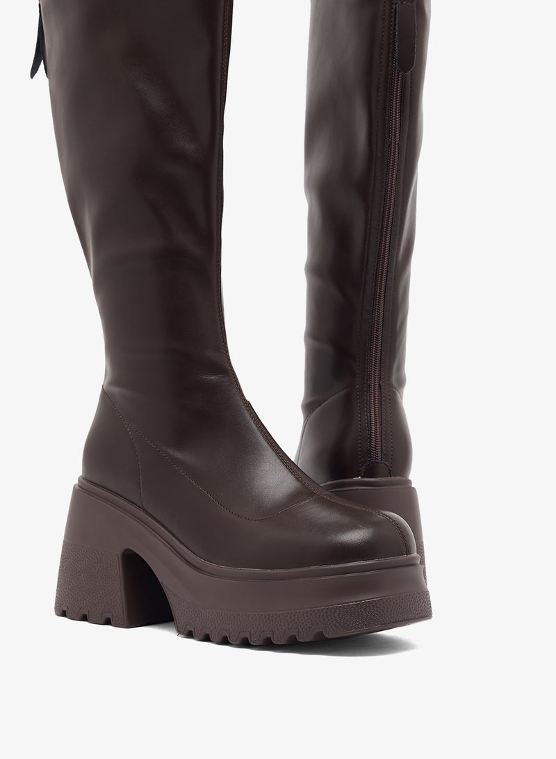 جينجر جزمة تشيلسي برقبة عالية سميكة - Image 4