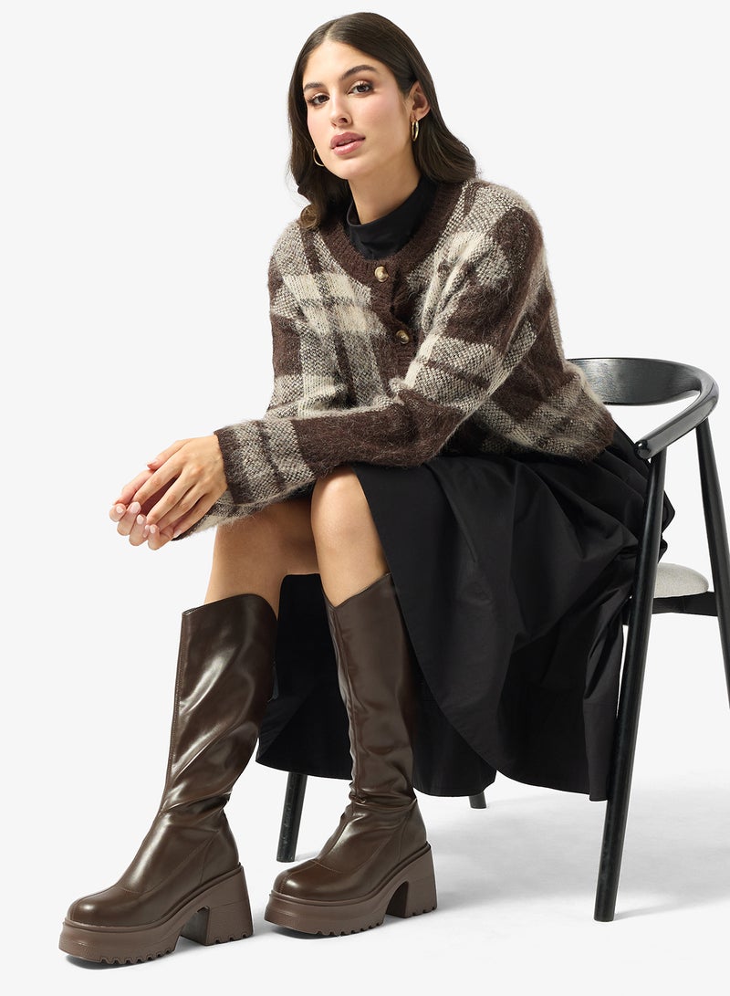 جينجر جزمة تشيلسي برقبة عالية سميكة - Image 5