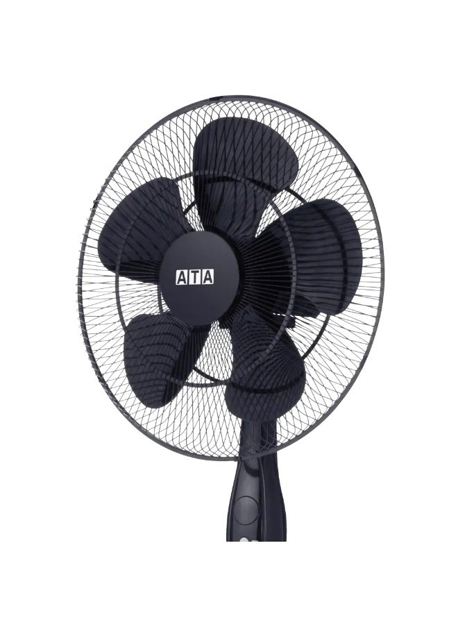 ATA Wendy Stand Fan, 18 Inch with Remote Control, 5 Blades, Model C80R - Black - Image 2
