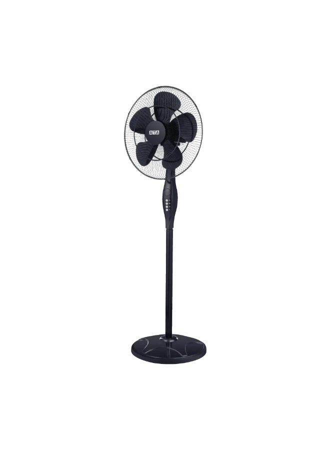 ATA Wendy Stand Fan, 18 Inch with Remote Control, 5 Blades, Model C80R - Black - Image 1