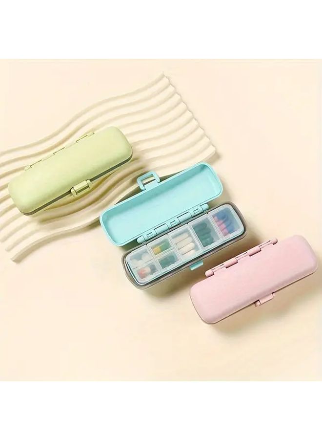 Pink 7-Day Mini Pill Organizer Portable Travel Case Container - Image 5