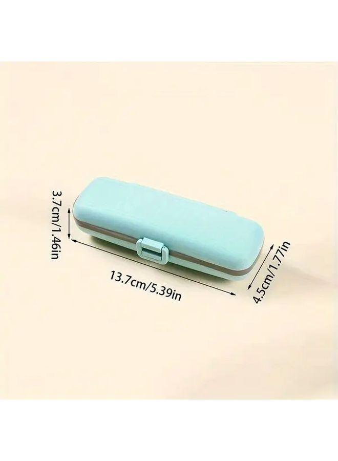 Pink 7-Day Mini Pill Organizer Portable Travel Case Container - Image 3