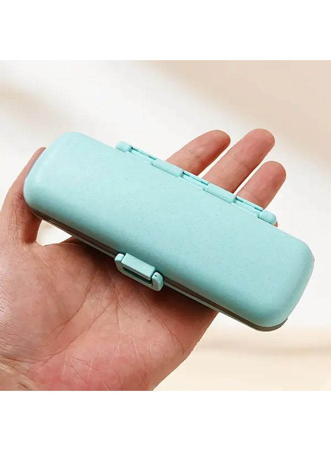 Pink 7-Day Mini Pill Organizer Portable Travel Case Container - Image 4