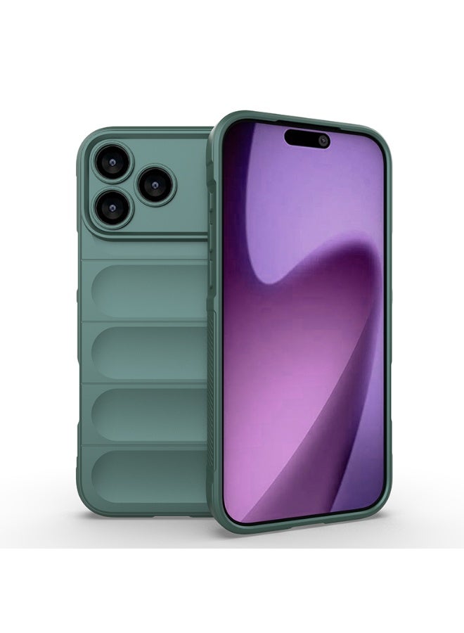 Phantom Shield Silicone Case with Anti-Scratch Soft Microfiber Lining, High Resilience Rubber Full Body Shockproof Cover Compatible with Apple iPhone 17 Pro Max (Dark Green) - Image 1