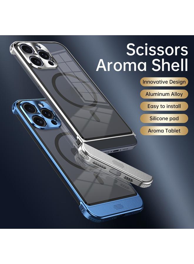 S-TOP Case For iPhone 12 Metal Scissor Design Aroma MagSafe Phone Case - Image 2
