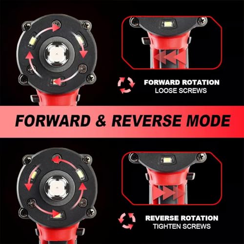 MECRAAF® 21v Brushless Cordless Impact Wrench Compact 1/2" drive High Torque | 350Nm | 3000RPM | 2x 21v Battery & Fast Charger | sockets, drill bits and screw bits kit | 6 months motor warranty - Image 4