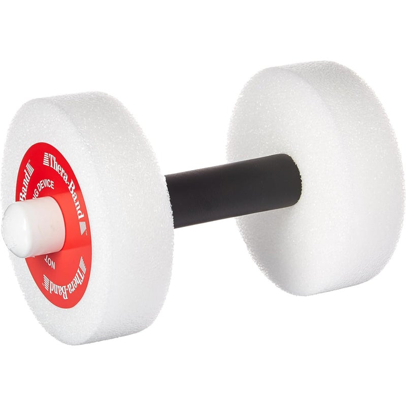 THERABAND Water Weights, Aquatic Dumbbells for Pool Fitness, 2 Foam Weights with Padded Grip for Water Aerobics, Therapy, Workouts, Pool Exercise Equipment, Aqua Training, Red, Light, Beginner - Image 4