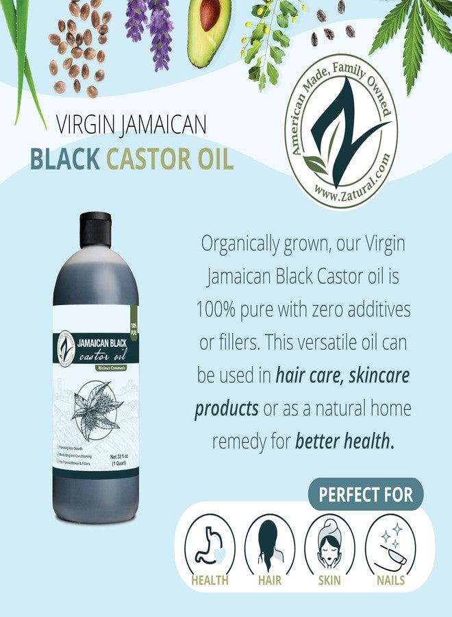 Zatural Black Castor Oil_100% Pure Tropic Jamaican Black Castor Oil (32 Ounce) - Image 2